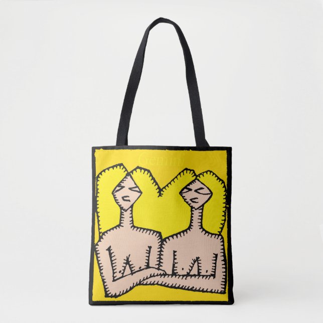 Zodiac Signs Gemini Birthday all-over Tote Bag 1 (Front)