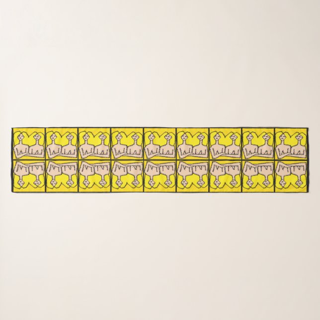 Zodiac Signs Gemini Birthday Scarf 1 (Front (Horizontal))