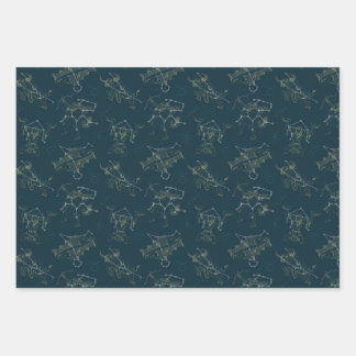 Zodiac Signs In The Stars, Constellations  Wrapping Paper Sheets