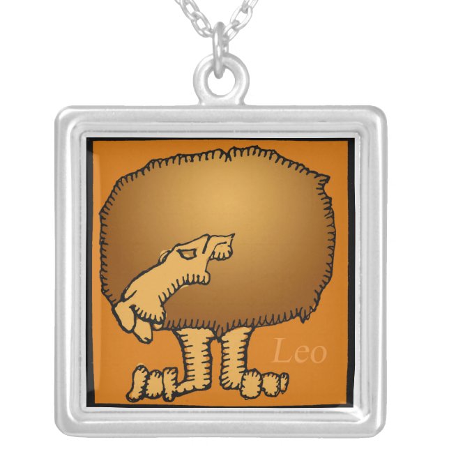 Zodiac Signs Leo Birthday Necklace (Front)