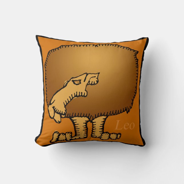 Zodiac Signs Leo Birthday Pillow (Front)