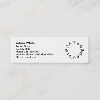 Zodiac signs mini business card