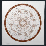 Zodiac signs napkin<br><div class="desc">Follow the stars, all the signs of the Zodiac. An ideal birthday gift.</div>