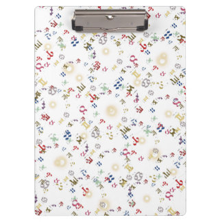 Zodiac Signs Numeric Multicolored Clipboard