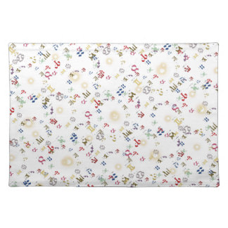 Zodiac Signs Numeric Multicolored Cloth Placemat