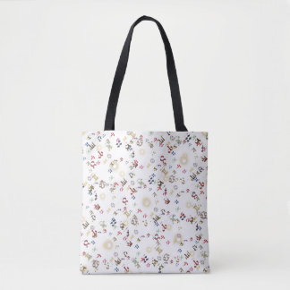 Zodiac Signs Numeric Multicolored Tote Bag