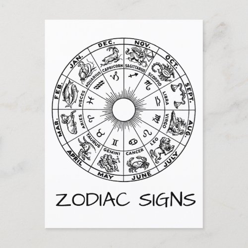 Zodiac Signs Postcard
