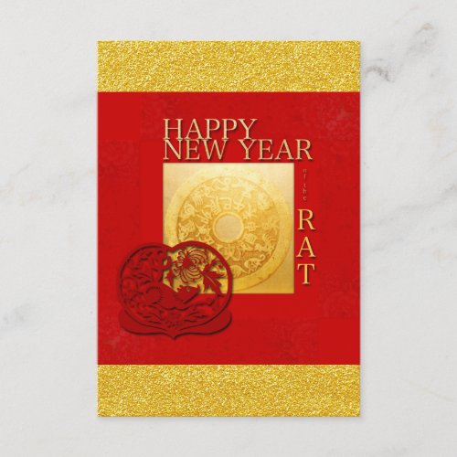 Zodiac Signs Rat Papercut Chinese Year 2020 Enc C Enclosure Card