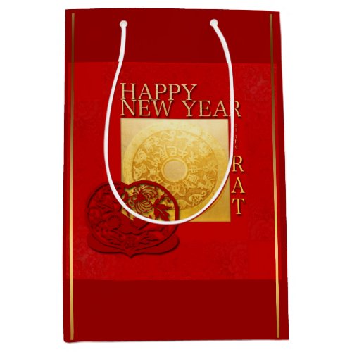 Zodiac Signs Rat Papercut Chinese Year 2020 MGB Medium Gift Bag