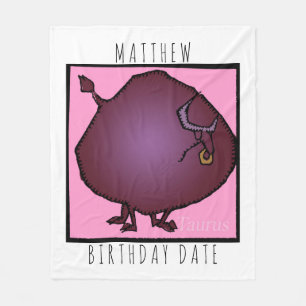 Zodiac Signs Taurus personalized Birthday Blanket