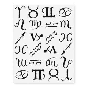 Zodiac Sign Temporary Tattoos | Zazzle Zodiac Sign Temporary Tattoos | Zazzle