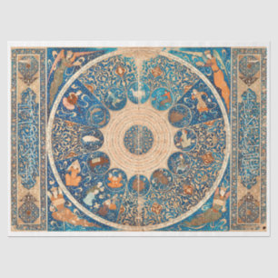 Zodiac Signs Vintage Celestial Map Decoupage Tissue Paper