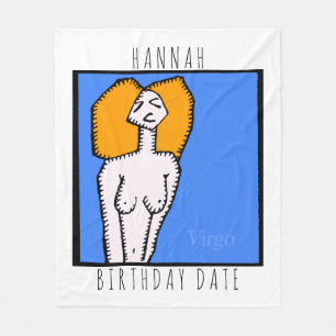 Zodiac Signs Virgo personalized Birthday Blanket