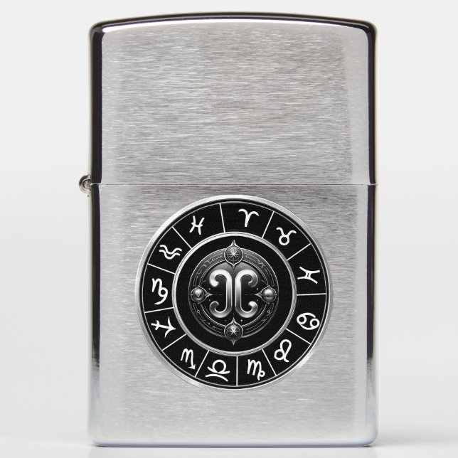 Zodiac signs zippo lighter (Front)