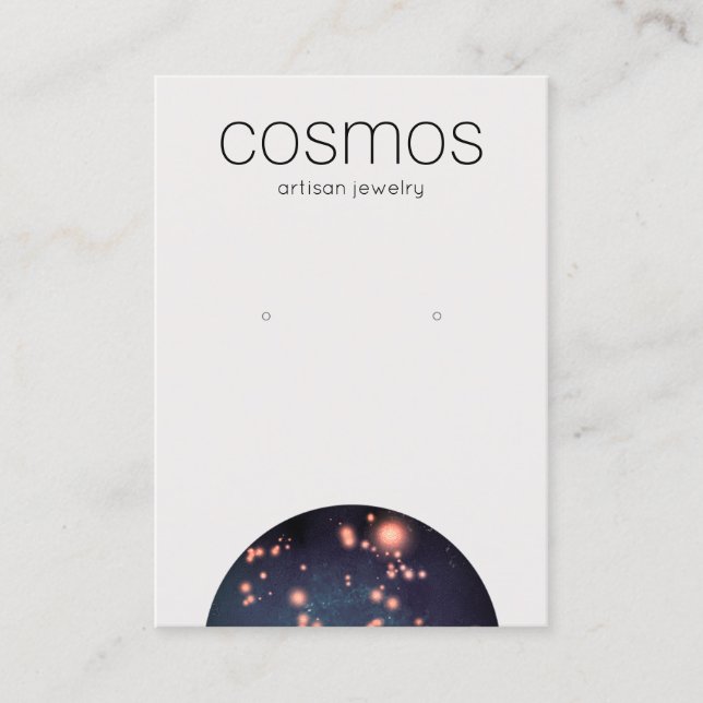 Zodiac Spiritual Stars Earring Jewelry Display Business Card (Front)