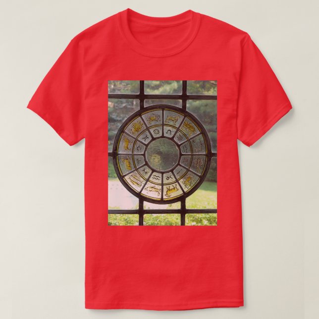 zodiac stained glass window T-Shirt (Design Front)