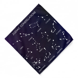 Zodiac Star Constellations Bandana