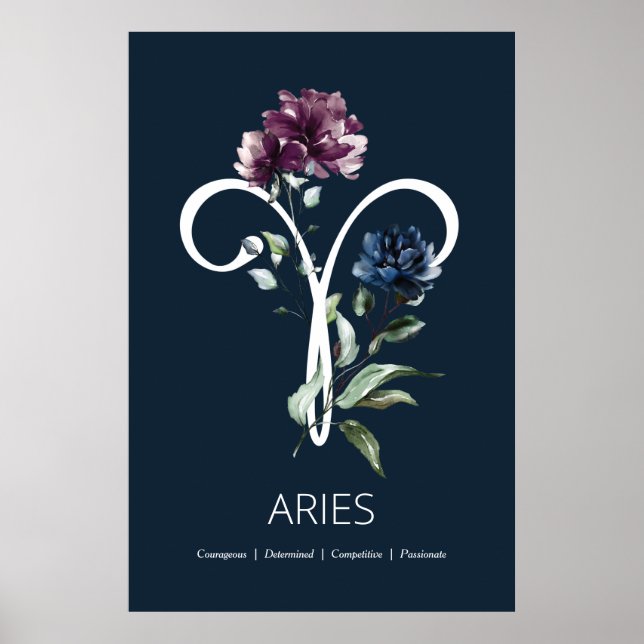 Zodiac Star Sign Aries Poster (Front)