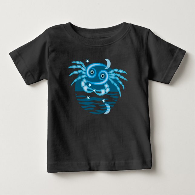 Zodiac Star Sign - Cancer Symbol Baby T-Shirt (Front)