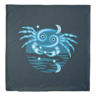 Zodiac Star Sign - Cancer Symbol Duvet Cover