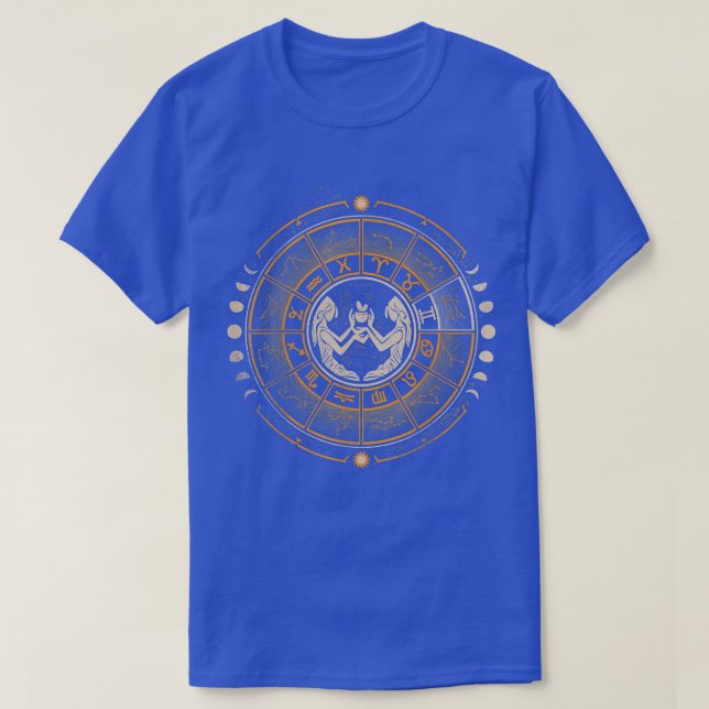 Zodiac Star Sign Gemini 2664  T-Shirt (Design Front)