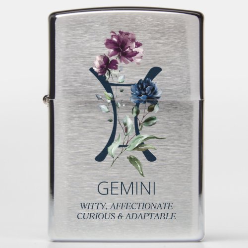 Zodiac Star Sign Gemini Zippo Lighter