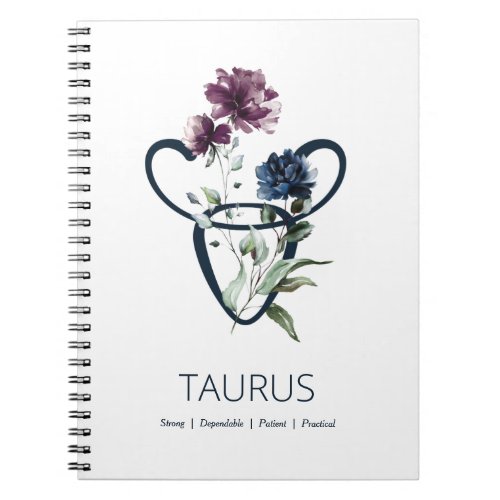 Zodiac Star Sign Taurus Notebook