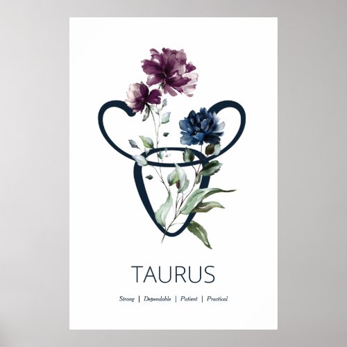 Zodiac Star Sign Taurus Poster