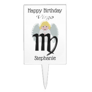 Zodiac Star Sign Virgo Birthday Cake Topper