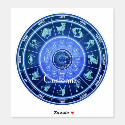 Zodiac Sun Sign Astrology Calendar  Sticker