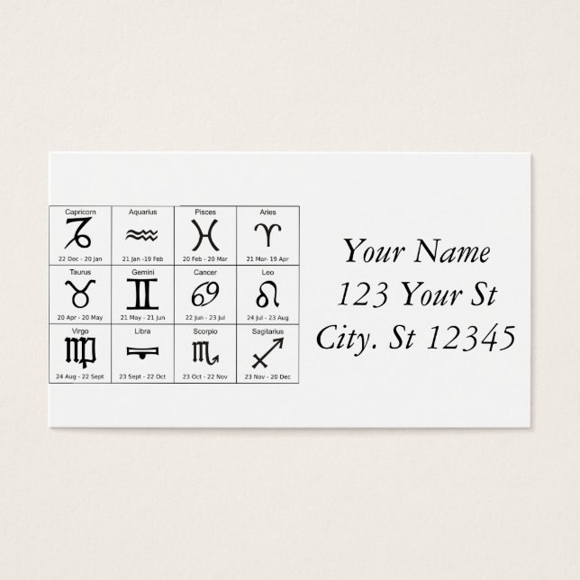 Zodiac Sun Sign Astrology Calendar Thunder_Cove (Front)