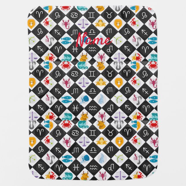 Zodiac Sun Sign Astrology Calendar Thunder_Cove   Baby Blanket (Front)
