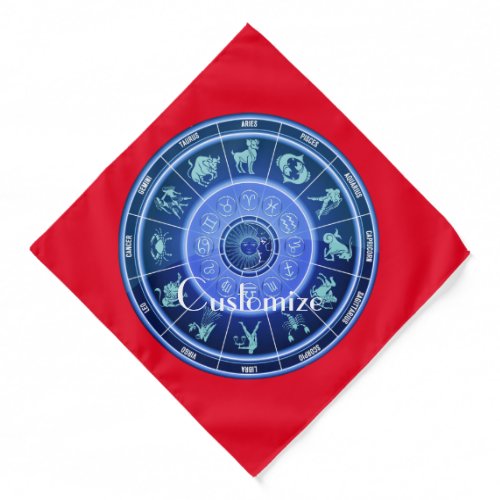Zodiac Sun Sign Astrology Calendar Thunder_Cove Bandana