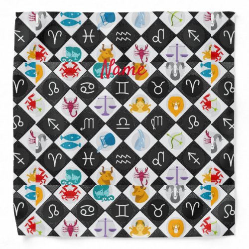 Zodiac Sun Sign Astrology Calendar Thunder_Cove   Bandana