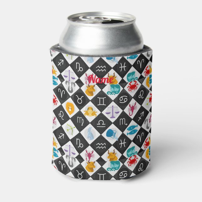 Zodiac Sun Sign Astrology Calendar Thunder_Cove  Can Cooler (Can Back)
