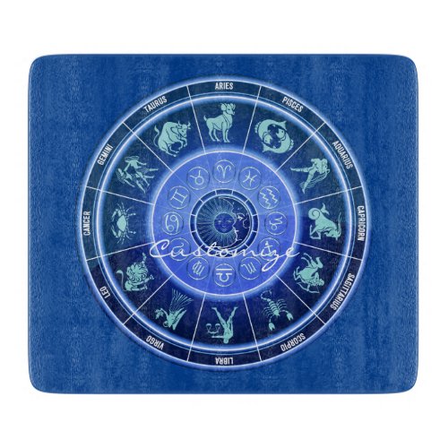 Zodiac Sun Sign Astrology Calendar Thunder_Cove Cu Cutting Board