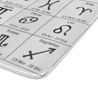 Zodiac Sun Sign Astrology Calendar Thunder Cove Cutting Board