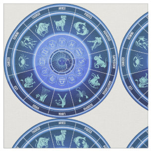 Zodiac Sun Sign Astrology Calendar Thunder_Cove  Fabric