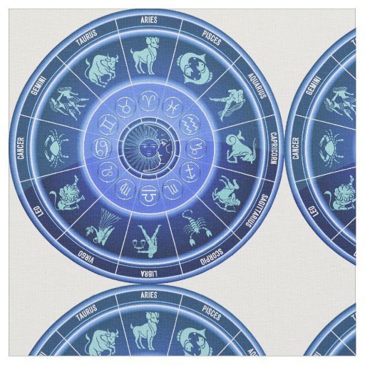 Zodiac Sun Sign Astrology Calendar Thunder_Cove  Fabric