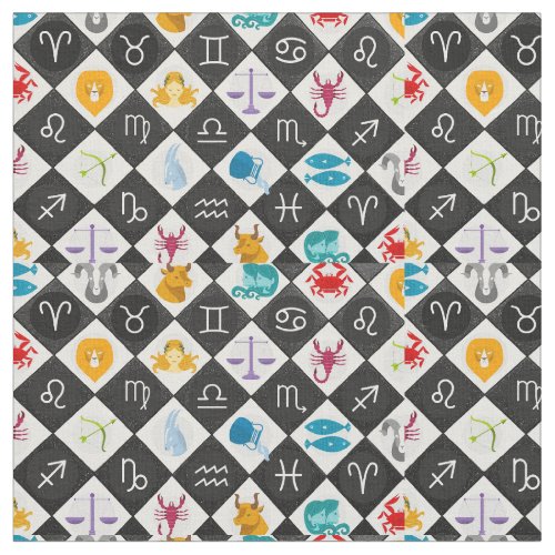 Zodiac Sun Sign Astrology Calendar Thunder_Cove Fabric