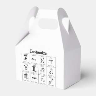 Zodiac Sun Sign Astrology Calendar Thunder_Cove Favor Boxes