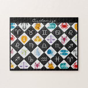 Zodiac Sun Sign Astrology Calendar Thunder_CovE Jigsaw Puzzle