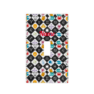 Zodiac Sun Sign Astrology Calendar Thunder_Cove Light Switch Cover