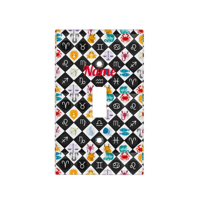 Zodiac Sun Sign Astrology Calendar Thunder_Cove  Light Switch Cover (Front)