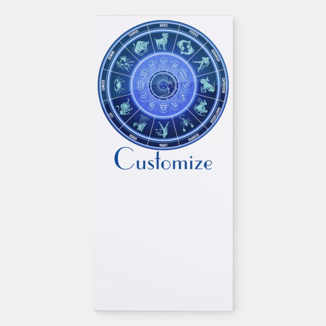 Zodiac Sun Sign Astrology Calendar Thunder_Cove Magnetic Notepad (Front)