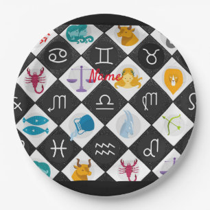Zodiac Sun Sign Astrology Calendar Thunder_Cove  Paper Plates