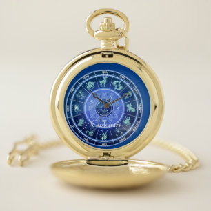Zodiac Sun Sign Astrology Calendar Thunder_Cove Pocket Watch