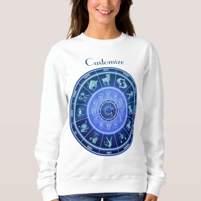 Zodiac Sun Sign Astrology Calendar Thunder_Cove Sweatshirt (Front)