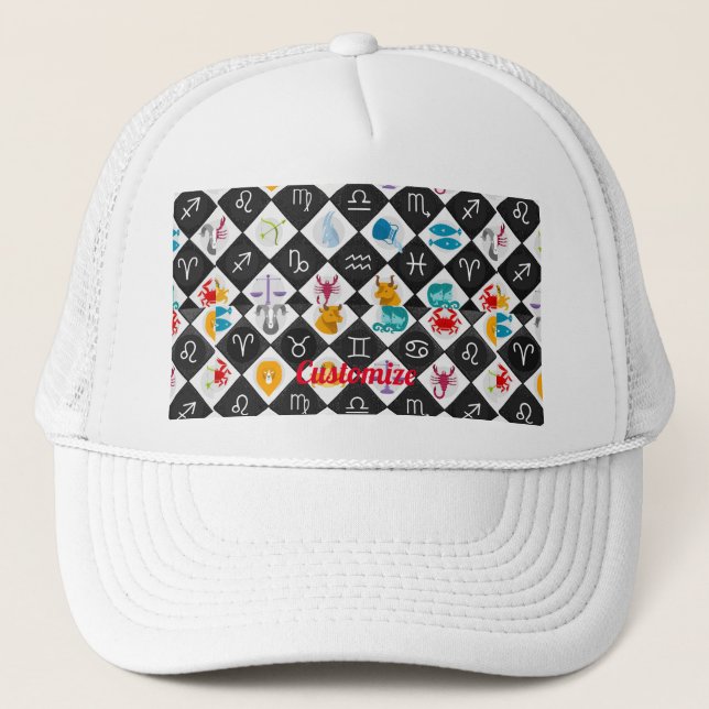 Zodiac Sun Sign Astrology Calendar Thunder_Cove   Trucker Hat (Front)