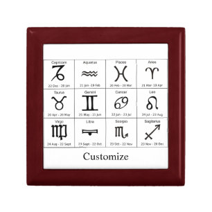 Zodiac Sun Sign Calendar Thunder_Cove Gift Box